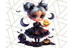 Halloween Fairy Clipart PNG, Cute Chibi Fairy Art Clip Art Product Image 5