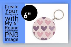 Sophisticated Circle PNG Keychain Artwork , Heart Product Image 1
