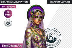 Mardi Gras Carnival Masquerade Clipart PNG scrapbooking Product Image 1