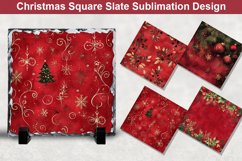 Christmas Square Sublimation Slate Designs Product Image 1