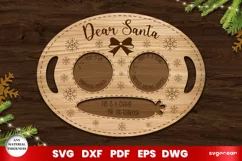 Santa Claus Treat Tray Laser Cut | Christmas | Glowforge Product Image 1