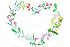 Watercolor wedding frame clipart #w171 Product Image 14