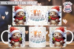 Christmas Mug Wrap Sublimation Funny Quote 3D Wall Animal Product Image 1