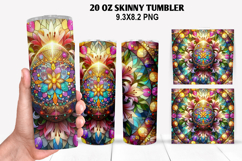 Skinny Tumbler 20oz Wrap Design, Easter Tumbler PNG Design Product Image 1