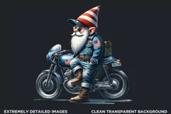 American biker clipart, Patriotic Gnome, Road 66, USA flag Product Image 2