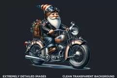 American biker clipart, Patriotic Gnome, Road 66, USA flag Product Image 2