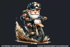 American biker clipart, Patriotic Gnome, Motocross gnome Product Image 2