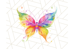 Colorful Butterfly Clipart PNG Clipart, Rainbow Butterfly Product Image 5