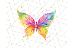 Colorful Butterfly Clipart PNG Clipart, Rainbow Butterfly Product Image 5