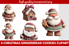 Christmas Gingerbread Cookies Clipart | Cute Holiday Cookie Product Image 1