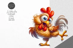 Chicken Clipart, Funny chicken clipart, Farmhouse clipart Product Image 1