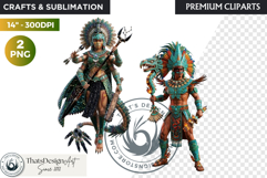 Aztec Deities Pantheon Cliparts | Ancient Mythology gods PNG Product Image 1