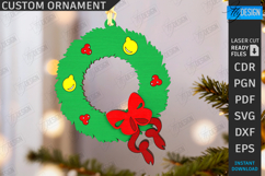 Christmas Letter Ornament|Hanging Christmas Monogram SVG|CNC Product Image 1