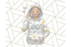 Pastel Gamer Girl Clipart PNG, Kawaii Gaming Elements Product Image 5