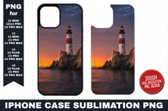 Light House iPhone Case Sublimation PNG | Sublimation Product Image 1