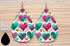 Elegant Teardrop Earrings PNG MAGIC, Heart Product Image 1