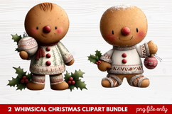 Whimsical Christmas Clipart | Cute Festive Holiday PNG Product Image 1