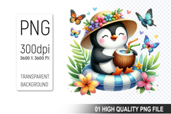Summer Animals Clipart PNG Bundle, Tropical Summer Animals Product Image 14