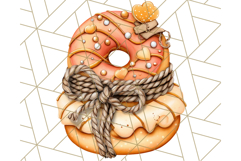 Fall Donut Clipart PNG, Autumn Donuts With Pumpkins Product Image 5