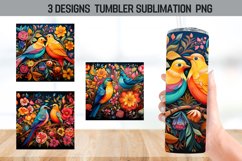 Elmfield Folk Birds Tumbler Wrap Sublimation Designs Product Image 1