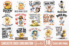 Sarcastic Duck Sublimation Bundle PNG Product Image 1