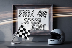 Race Flag Font | Checkered Font | Racing Alphabet Letters Product Image 5