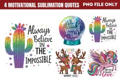 Motivational Sublimation Quotes Clipart PNG Product Image 1