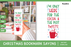Christmas Bookmark Saying SVG For Book Lovers - Plot Twists Product Image 1
