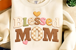 Mother's Day PNG, Crochet MAMA PNG, Faux Yarn Mama Bow PNG Product Image 11