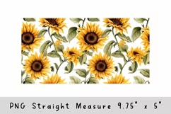 Sunflowers glass can wrap, Floral Watercolor 16oz Libbey Can Product Image 2