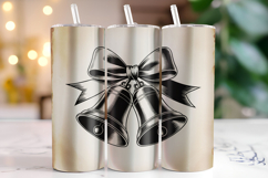 Christmas Bell Tumbler Wrap | Christmas | Sublimation Product Image 1