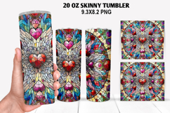 Valentine Skinny Tumbler 20oz Wrap Design, Valentine Tumbler Product Image 1