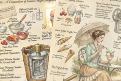 Ephemera Ice Cream Junk Journal Pages Product Image 5