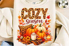 Cozy Vibes Pumpkin Fall Autumn PNG Product Image 1