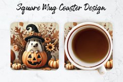 Halloween Hedgehog Mug coaster | Coaster | Sublimation Desig Product Image 1