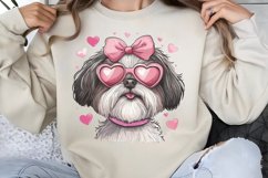 Valentine Dogs Heart Clipart PNG Product Image 1