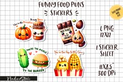 Funny food couples pun stickers. PNG. Product Image 1