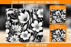 Flowers Tumbler Wrap Designs, Sublimation Wrap Product Image 1