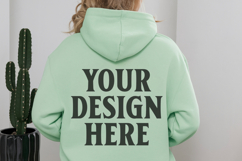 Mint Gildan 18500 Hoodie Sweatshirt Mockup, Unisex Hoodie Product Image 1