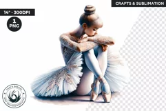 Watercolor Ballerina Watercolor clipart, ballet Dancer png Product Image 1