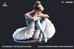 Watercolor Ballerina Watercolor clipart, ballet Dancer png Product Image 2