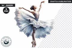 Watercolor Ballerina Watercolor clipart, ballet Dancer png Product Image 1