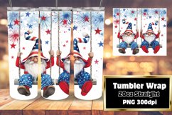 American Flag Gnome Tumbler Wrap Product Image 1