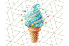 Ice Cream Clipart PNG, Summer Treats Clip Art, Swirl Cone Product Image 5