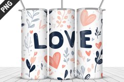 Lovely Hearts Tumbler Design | Valentine&#039;s Day Tumbler Wrap Product Image 5