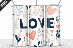 Lovely Hearts Tumbler Design | Valentine's Day Tumbler Wrap Product Image 5