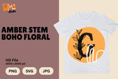 Amber Stem Boho Floral Monogram Product Image 1