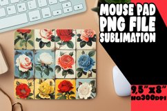 Radiant Petal Sublimation Mouse Pad Design PNG Product Image 1