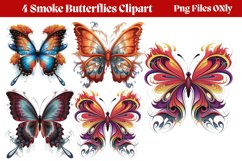 Smoke Butterflies Clipart PNG Product Image 1