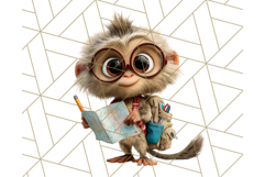 Cute Safari Animal Clipart with Jungle Accessories Png Product Image 5